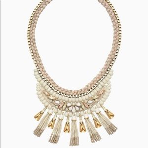 Stella & Dot Cream and Gold Statement Necklace